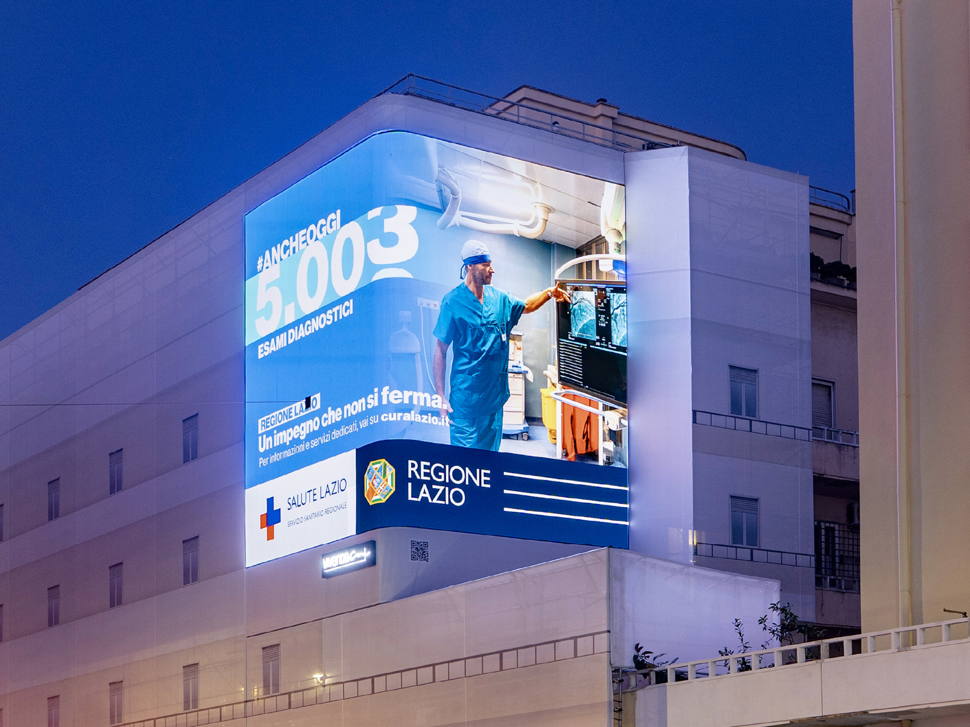 OOH Regione Lazio — maxi affissione su edificio